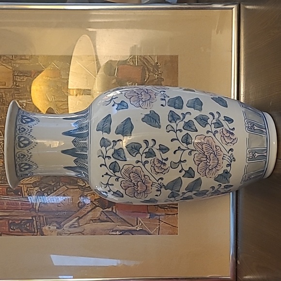 LARGE CERAMIC CHINOISERIE VASE - Picture 9 of 9